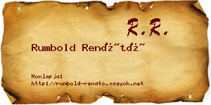 Rumbold Renátó névjegykártya