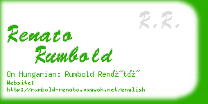 renato rumbold business card